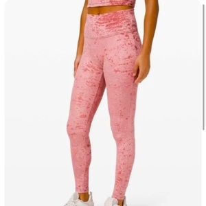 Lululemon Wunder Lounge High-Rise Tight 28" Crushed Velvet leggings Sz 2